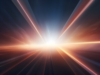 Fototapeta na wymiar Captivating Radiant Beams of Light Illuminating Abstract Futuristic Sci-Fi Dimensional Scene