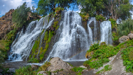 Shaki waterfall in Armenia during a sunny day © dudlajzov