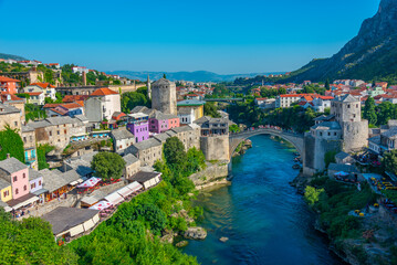 Old Mostar bridge in Bosnia and Herzegovina