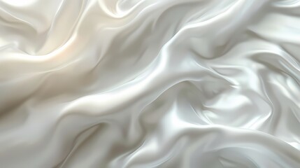 Abstract 3d wave silk textured glossy silver background,  for home decor, wall art, digital art...