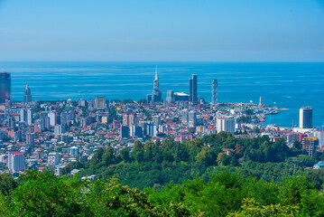 Panorma view of Batumi from Anuria mountain in Georgia