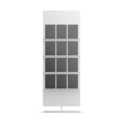 Display Stand With Boxes 3D Rendering Isolated Background