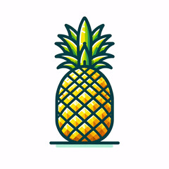 Obraz premium pineapple isolated on white background