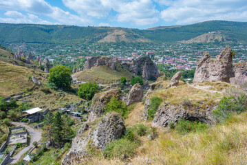 Obraz premium Medieval Goris Cave Dwellings in Armenia