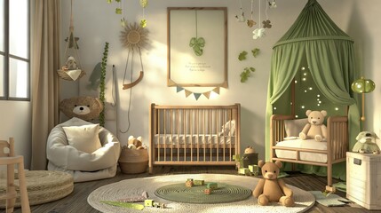 Nurturing Haven Stylish Newborn Baby Room, Where Comfort and Charm Embrace the Newest Arrival