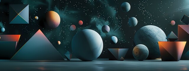 Abstract 3d geometric  textured turquoise color background,  for home decor, wall art, digital art print, wallpaper, background