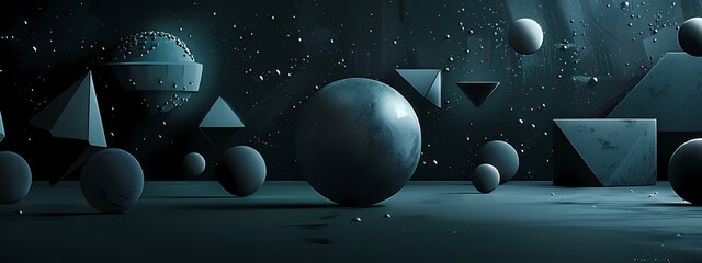 Abstract 3d geometric  textured turquoise color background,  for home decor, wall art, digital art print, wallpaper, background