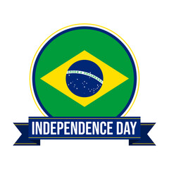 Fototapeta premium brazil Independence day badge