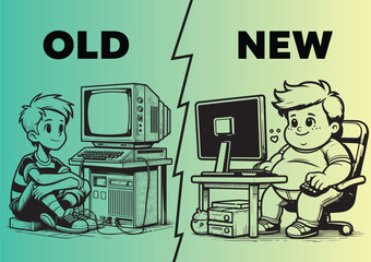 Old Vs New Generation Concept Art