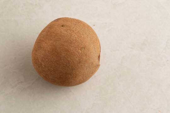 Tropical fruit mamey sliced zapote