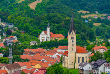 Obraz premium Panorama view of Croatian town Krapina