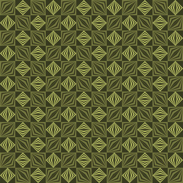 army green repetitive background. abstract diamonds. decorative art. vector seamless pattern. geometric fabric swatch. wrapping paper. continuous print. design template for textile, home decor, linen