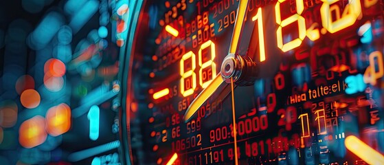 A close-up of a digital clock counting down to a Bitcoin halving event emphasizing its significance and market anticipation - obrazy, fototapety, plakaty