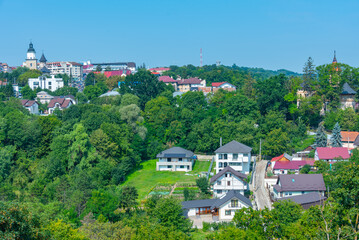 Obraz premium Panorama view of Romanian town Suceava