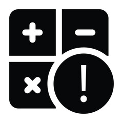 Fototapeta premium Calculator, accounting, calculation icon, Calculator, alert, accounting icon