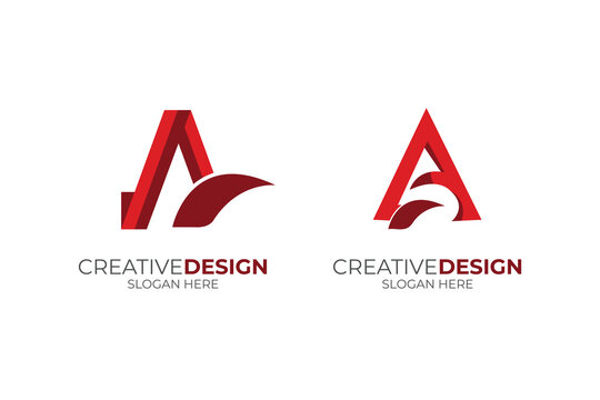 Modern A Letter Company Logo Template Vector