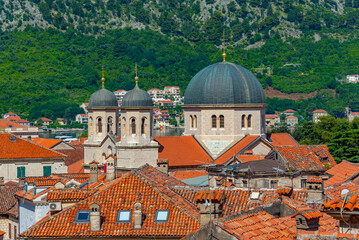 Church of Saint Nicholas in Kotor, Montenegro - obrazy, fototapety, plakaty