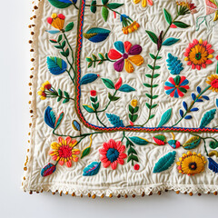 The aesthetics of Kantha embroidery on a wall hanging