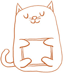 Cat name tag outline