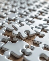 Discombobulate word puzzle, close view, bright daylight ,3D render