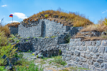 Summer day at Lori castle in Armenia