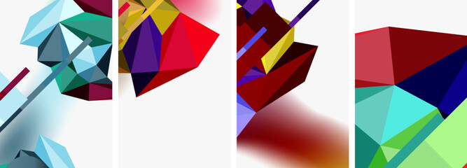 Minimal geometry. Circle, line and square design. Trendy techno business template for wallpaper, banner, background or landing