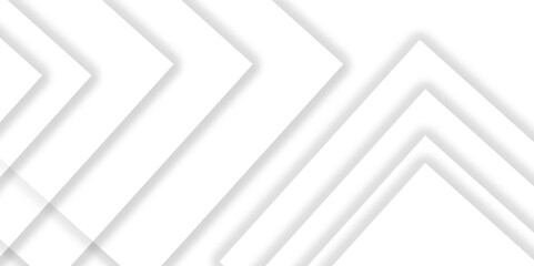 Fototapeta premium Abstract white background design with layers of textured white transparent material in triangle and squares shapes. White color technology concept geometric line vector white light grey background.