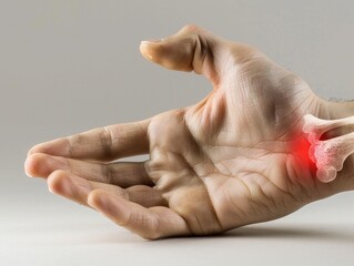 Visualizing Hand Pain with X-Ray Effect. - obrazy, fototapety, plakaty