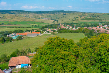 Fototapeta na wymiar Countryside of Transylvania during a sunny day in Romania