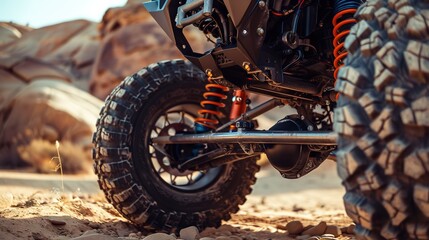 Imagine you're designing a new type of suspension system for off-road vehicles. Outline its key features and advantages.  