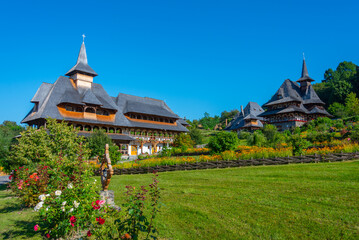 Summer day at Barsana monastery in Romania