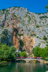 Blagaj Tekke - Historic Sufi monastery built on the cliffs by the water in Bosnia and Herzegovina