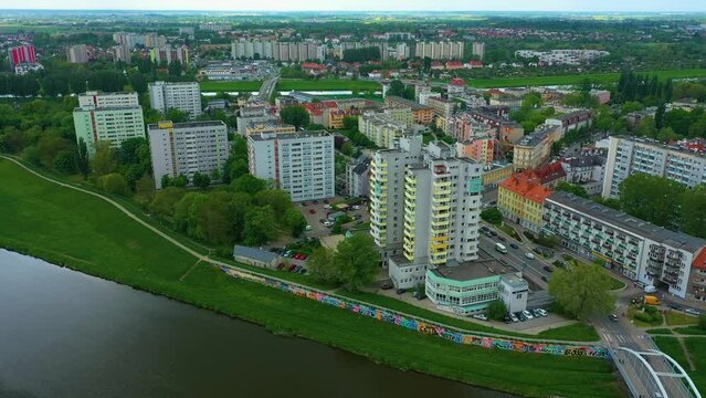 Estate Between Rivers Opole Odra Aerial View Poland