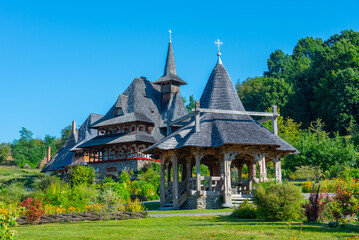 Summer day at Barsana monastery in Romania