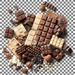 World chocolate day isolated on transparent 