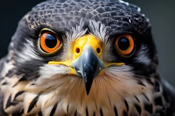 Foto op Canvas Bird with yellow beak and orange eyes © Alexandr
