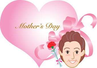 ハートとカーネーションの母の日
