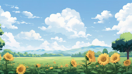 sunflowers in the field.