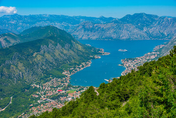 Obraz premium Panorama of Boka Kotorska bay in Montenegro