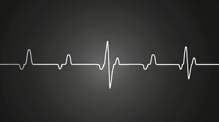 pulseline EKG Diagram​ - obrazy, fototapety, plakaty