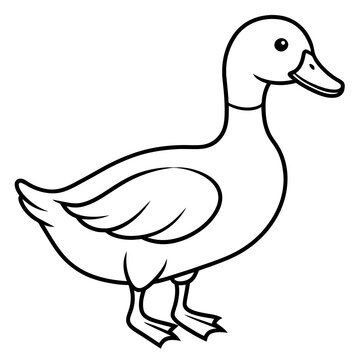recommend clip art: duck line art vector