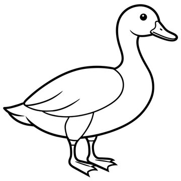 recommend clip art: duck line art vector
