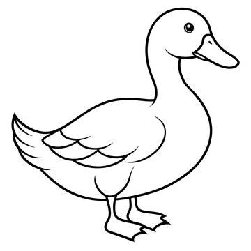 recommend clip art: duck line art vector