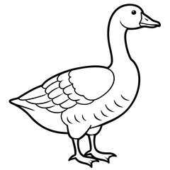 goose line art vector