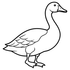 goose line art vector