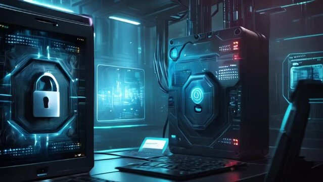 2FA secure account login connection or cybersecurity service concept of mobile and computer secure connection as trusted device closeup and two step factor authentication code verified credentials
