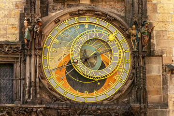 The Prague astronomical clock or Prague Orloj is a medieval astronomical clock attached to the Old Town Hall in Prague, the capital of the Czech Republic - 779375737