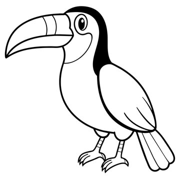 recommend clip art: toucan line art vector