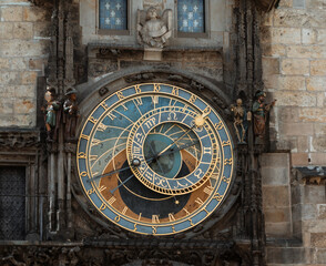 The Prague astronomical clock or Prague Orloj is a medieval astronomical clock attached to the Old Town Hall in Prague, the capital of the Czech Republic - 779375986