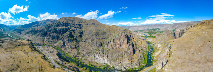 Panorama view of Kura river in Georgia © dudlajzov